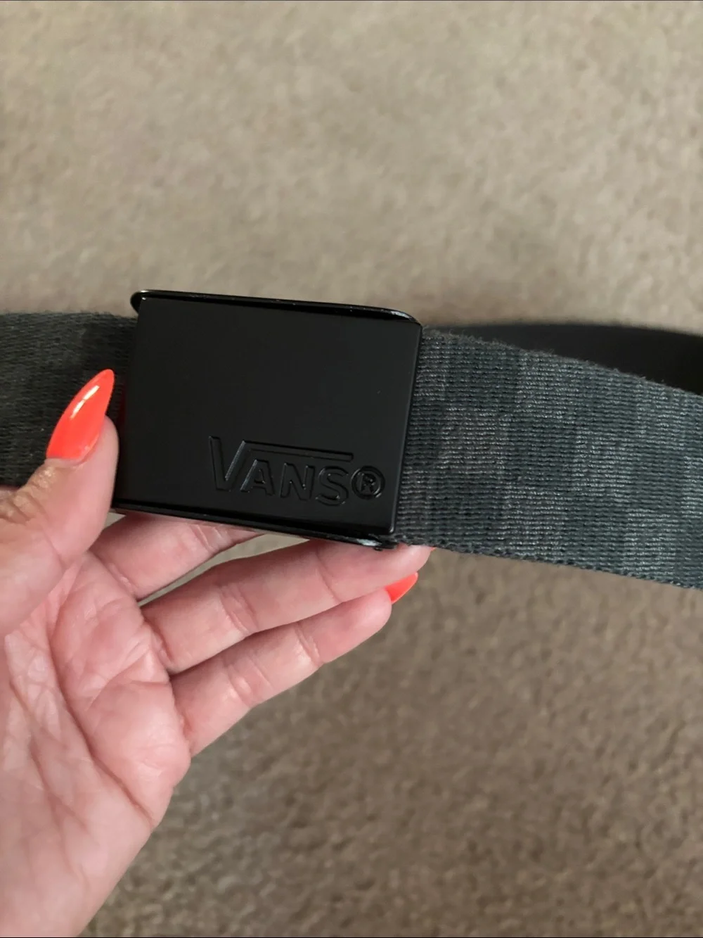Vans Gray & Black Checker Belt